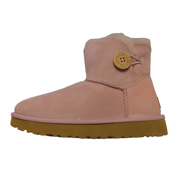Ugg Bailey Button II Suede Water Resistant Pink Boots Size 6 Women New - Picture 3 of 10